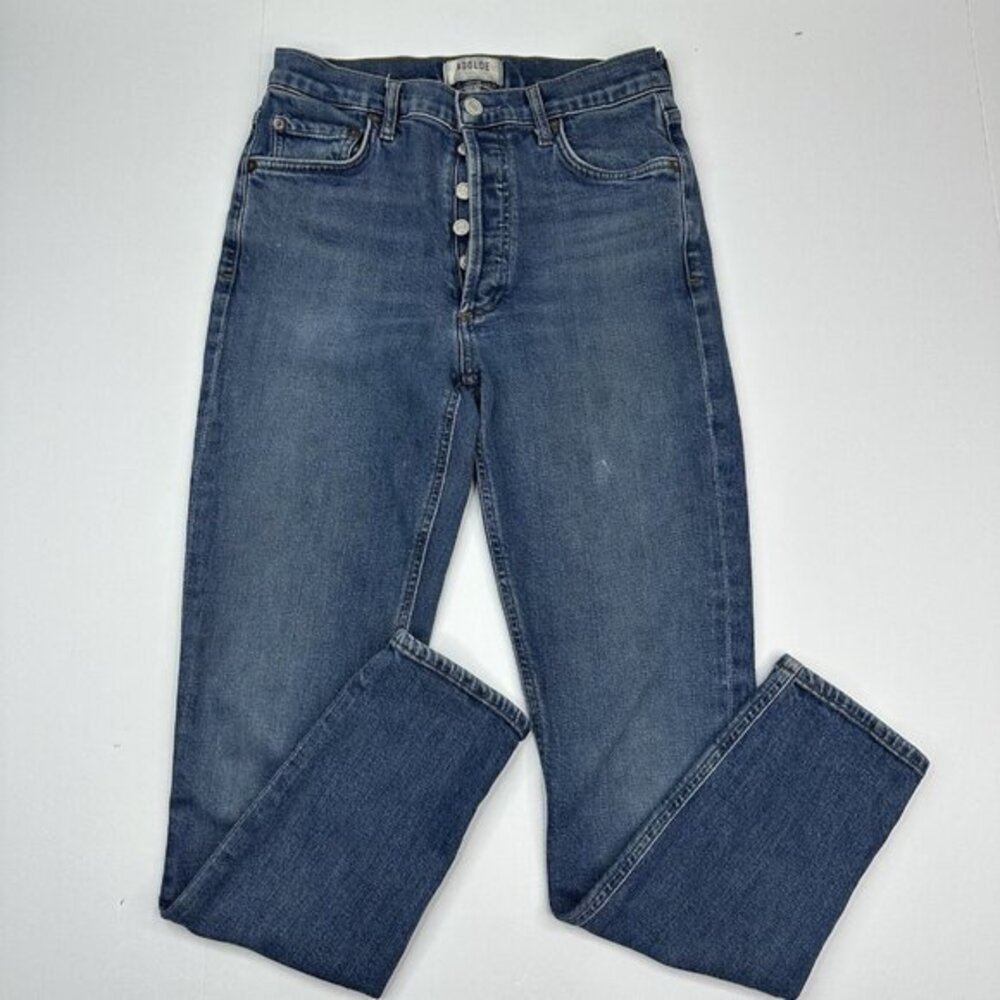 AGOLDE Women's‎ Blue NICO High Rise Button-Fly Designer Jean W26/L26.25